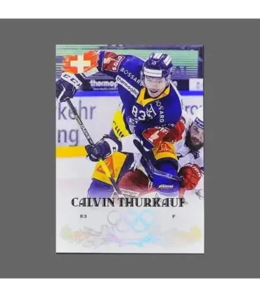 2022 AMPIR Olympic Games Hockey #SUI17-1 Calvin Thurkauf (EV Zug)  | AMPIR Trading Cards