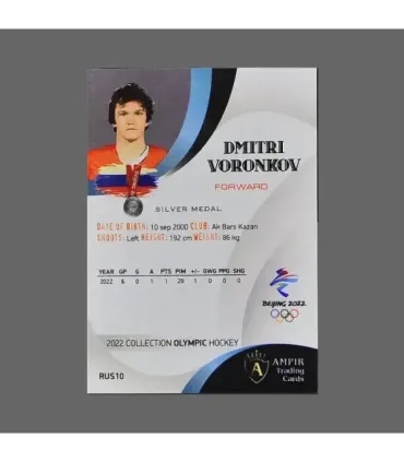 2022 AMPIR Olympic Games Hockey #RUS10 Dmitri Voronkov (Team Russia)  | AMPIR Trading Cards