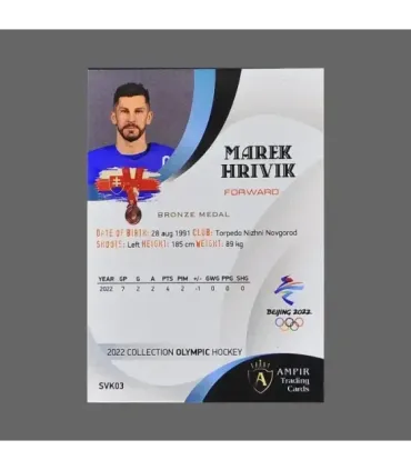 2022 AMPIR Olympic Games Hockey #SVK03 Marek Hrivik (Team Slovakia)  | AMPIR Trading Cards