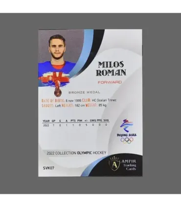 2022 AMPIR Olympic Games Hockey #SVK07 Milos Roman (Team Slovakia)  | AMPIR Trading Cards