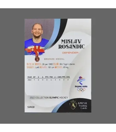 2022 AMPIR Olympic Games Hockey #SVK08 Mislav Rosandic (Team Slovakia)  | AMPIR Trading Cards