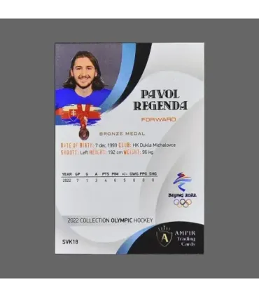 2022 AMPIR Olympic Games Hockey #SVK18 Pavol Regenda (Team Slovakia)  | AMPIR Trading Cards