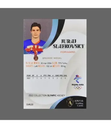 2022 AMPIR Olympic Games Hockey #SVK20 Juraj Slafkovsky (Team Slovakia)  | AMPIR Trading Cards