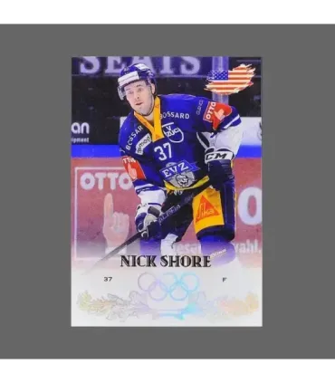 2022 AMPIR Olympic Games Hockey #USA09-1 Nick Shore (EV Zug)  | AMPIR Trading Cards