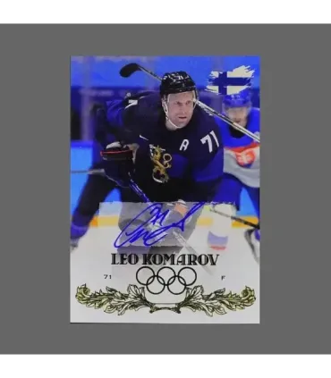 2022 AMPIR Olympic Games Hockey #FIN19 Leo Komarov (Team Finland) autograph 2/13 | AMPIR Trading Cards