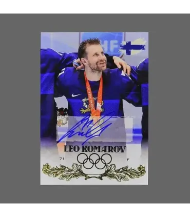 2022 AMPIR Olympic Games Hockey #FIN19-1 Leo Komarov (Team Finland) autograph 2/15 | AMPIR Trading Cards