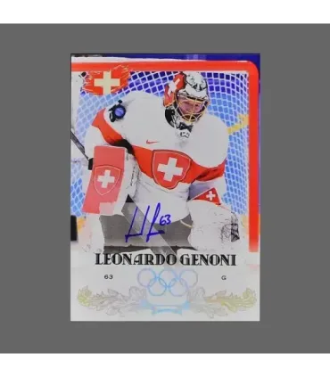 2022 AMPIR Olympic Games Hockey #SUI03 Leonardo Genoni (Team Switzerland) GK autograph 2/10 | AMPIR Trading Cards