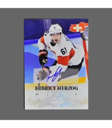 2022 AMPIR Olympic Games Hockey #SUI09 Fabrice Herzog (Team Switzerland) autograph 2/10 | AMPIR Trading Cards