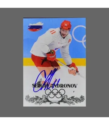 2022 AMPIR Olympic Games Hockey #RUS11 Sergei Andronov (Team Russia) autograph 2/15 | AMPIR Trading Cards