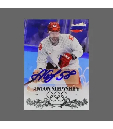 2022 AMPIR Olympic Games Hockey #RUS13 Anton Slepyshev (Team Russia) autograph 2/15 | AMPIR Trading Cards