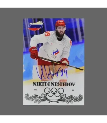 2022 AMPIR Olympic Games Hockey #RUS20 Nikita Nesterov (Team Russia) autograph 3/15 | AMPIR Trading Cards