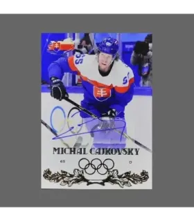 2022 AMPIR Olympic Games Hockey #SVK15 Michal Cajkovsky (Team Slovakia) autograph 3/15 | AMPIR Trading Cards