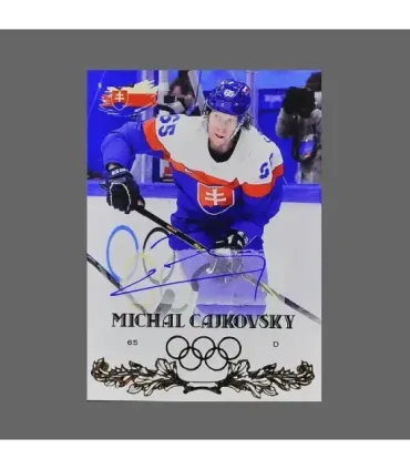 2022 AMPIR Olympic Games Hockey #SVK15 Michal Cajkovsky (Team Slovakia) autograph 3/15 | AMPIR Trading Cards