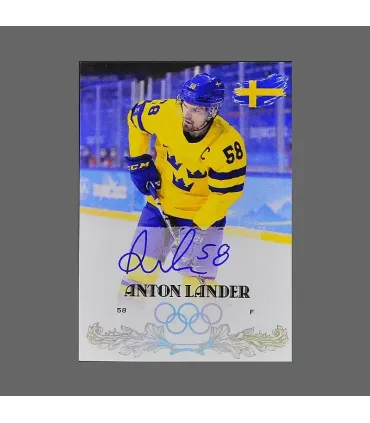 2022 AMPIR Olympic Games Hockey #SWE19 Anton Lander (Team Sweden) autograph 2/10 | AMPIR Trading Cards