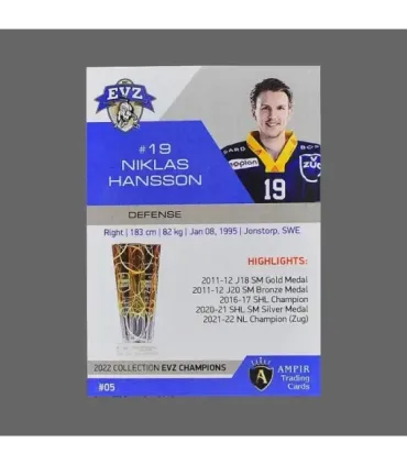 2022 AMPIR EVZ Champions #05 Niklas Hansson   | AMPIR Trading Cards