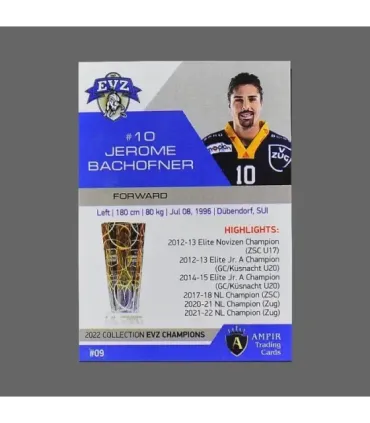 2022 AMPIR EVZ Champions #09 Jerome Bachofner   | AMPIR Trading Cards