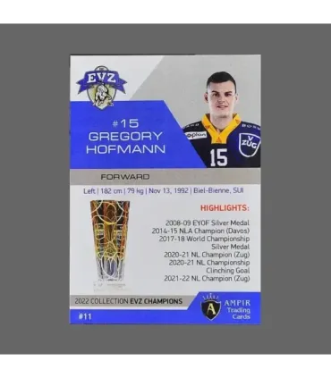 2022 AMPIR EVZ Champions #11 Gregory Hofmann   | AMPIR Trading Cards