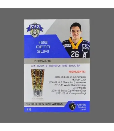 2022 AMPIR EVZ Champions #13 Reto Suri   | AMPIR Trading Cards