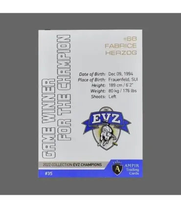 2022 AMPIR EVZ Champions #35 Fabrice Herzog  (Game Winner for the Champion) | AMPIR Trading Cards