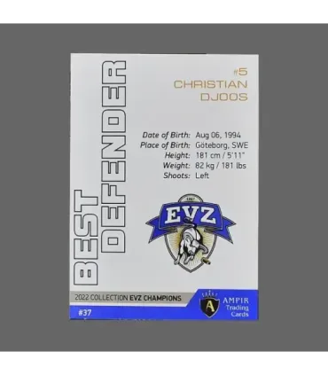 2022 AMPIR EVZ Champions #37 Christian Djoos  (Best Defender) | AMPIR Trading Cards