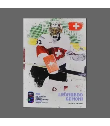 2022 AMPIR IIHF World Championship #SUI01 Leonardo Genoni  (Team Switzerland) GK | AMPIR Trading Cards