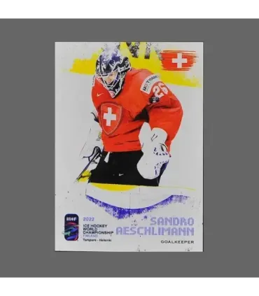 2022 AMPIR IIHF World Championship #SUI02 Sandro Aeschlimann (Team Switzerland) GK | AMPIR Trading Cards