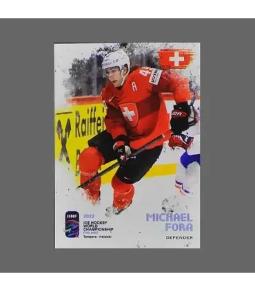 2022 AMPIR IIHF World Championship #SUI06 Michael Fora (Team Switzerland)  | AMPIR Trading Cards