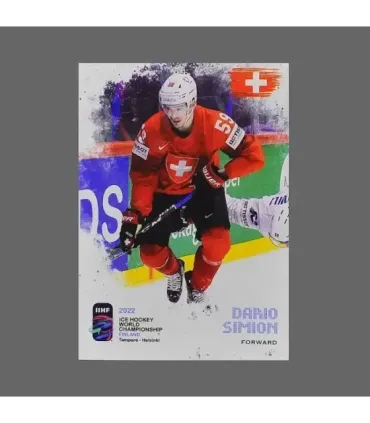 2022 AMPIR IIHF World Championship #SUI08 Dario Simion (Team Switzerland)  | AMPIR Trading Cards