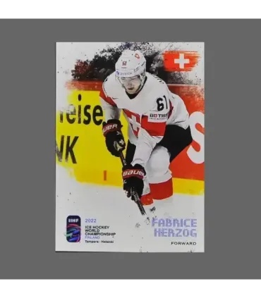 2022 AMPIR IIHF World Championship #SUI12 Fabrice Herzog (Team Switzerland)  | AMPIR Trading Cards