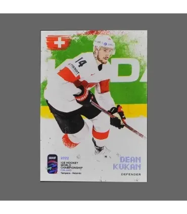 2022 AMPIR IIHF World Championship #SUI14 Dean Kukan  (Team Switzerland)  | AMPIR Trading Cards