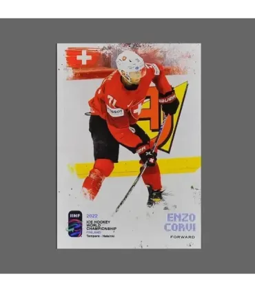 2022 AMPIR IIHF World Championship #SUI16 Enzo Corvi (Team Switzerland)  | AMPIR Trading Cards