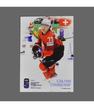 2022 AMPIR IIHF World Championship #SUI18 Calvin Thurkauf (Team Switzerland)  | AMPIR Trading Cards