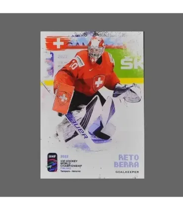 2022 AMPIR IIHF World Championship #SUI20 Reto Berra (Team Switzerland) GK | AMPIR Trading Cards