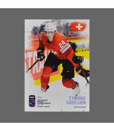 2022 AMPIR IIHF World Championship #SUI24 Tobias Geisser (Team Switzerland)  | AMPIR Trading Cards