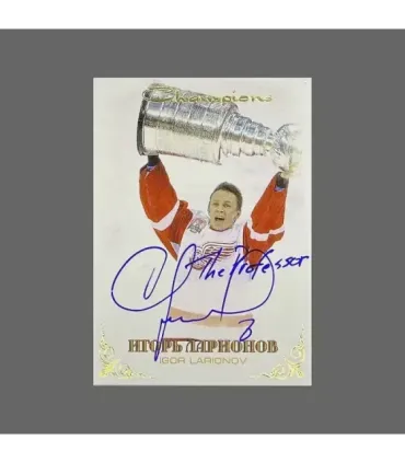 2022 AMPIR Stanley Cup Champions #01 Igor Larionov  (Detroit Red Wings) «Professor» autograph 2/3 | AMPIR Trading Cards