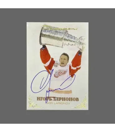 2022 AMPIR Stanley Cup Champions #01 Igor Larionov  (Detroit Red Wings) autograph 6/6 | AMPIR Trading Cards