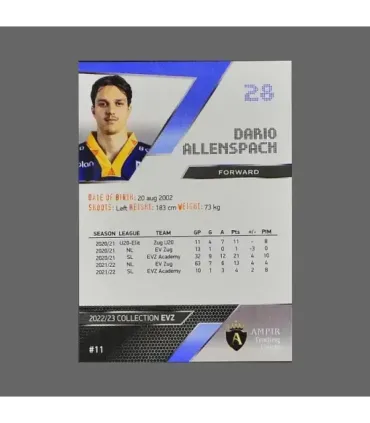 2022/23 AMPIR EVZ #11 Dario Allenspach   | AMPIR Trading Cards