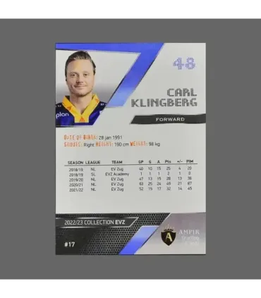 2022/23 AMPIR EVZ #17 Carl Klingberg   | AMPIR Trading Cards