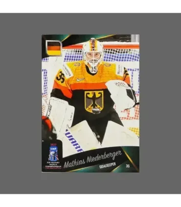 2023 AMPIR IIHF World Championship #GER02 Mathias Niederberger (Team Germany) GK | AMPIR Trading Cards