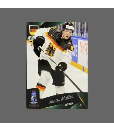 2023 AMPIR IIHF World Championship #GER12 Jonas Muller (Team Germany)  | AMPIR Trading Cards