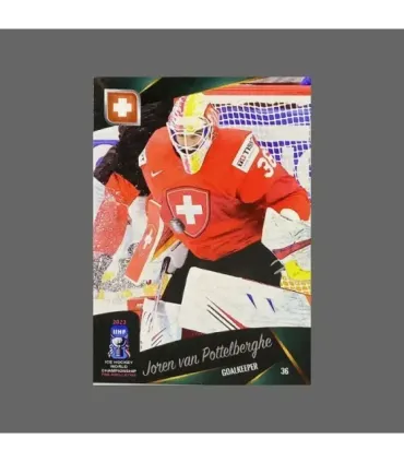 2023 AMPIR IIHF World Championship #SUI03 Joren van Pottelberghe (Team Switzerland) GK | AMPIR Trading Cards