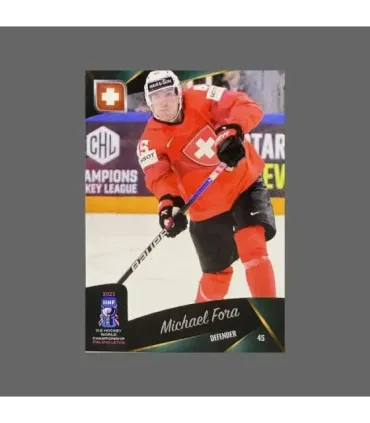 2023 AMPIR IIHF World Championship #SUI05 Michael Fora (Team Switzerland)  | AMPIR Trading Cards