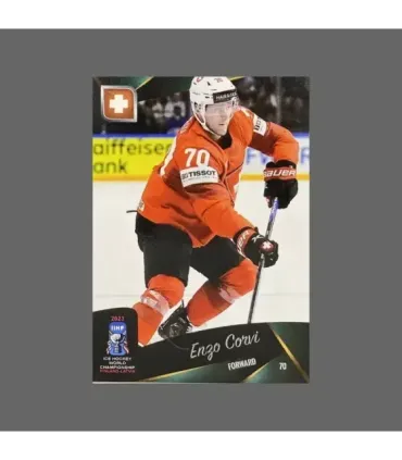 2023 AMPIR IIHF World Championship #SUI16 Enzo Corvi (Team Switzerland)  | AMPIR Trading Cards