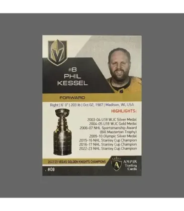 2023 Vegas Golden Knights Champions #VEG08 Phil Kessel   | AMPIR Trading Cards