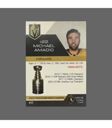 2023 Vegas Golden Knights Champions #VEG22 Michael Amadio   | AMPIR Trading Cards