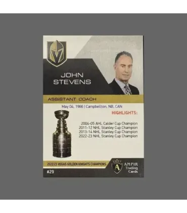 2023 Vegas Golden Knights Champions #VEG29 John Stevens   | AMPIR Trading Cards