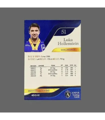 2023/24 AMPIR EVZ #EVZ-02 Luka Hollenstein   | AMPIR Trading Cards