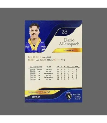 2023/24 AMPIR EVZ #EVZ-07 Dario Allenspach   | AMPIR Trading Cards