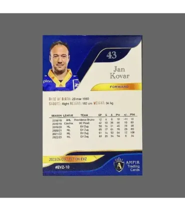 2023/24 AMPIR EVZ #EVZ-10 Jan Kovar   | AMPIR Trading Cards