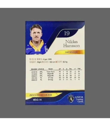 2023/24 AMPIR EVZ #EVZ-19 Niklas Hansson   | AMPIR Trading Cards